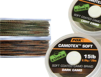 Fox Bords Camotex semi rigide Coated Camo Braid Dark Camo