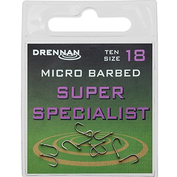 Drennan Super Specialist Micro Barbed Hooks – The Tackle Shack